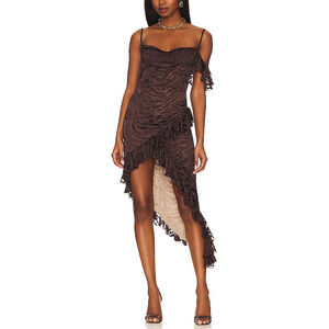 Camila Coelho 'Amy' Brown Midi Dress Size S
